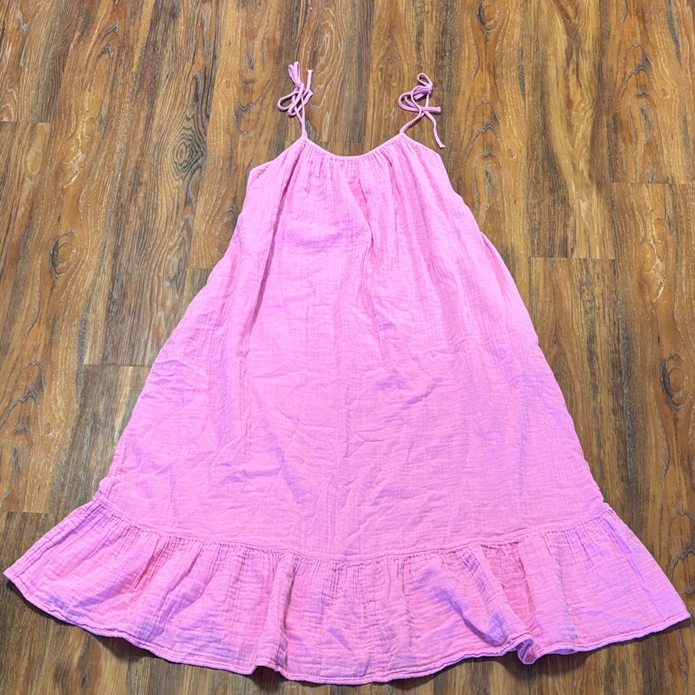 Time and Tru Pink Braided Strap Dress